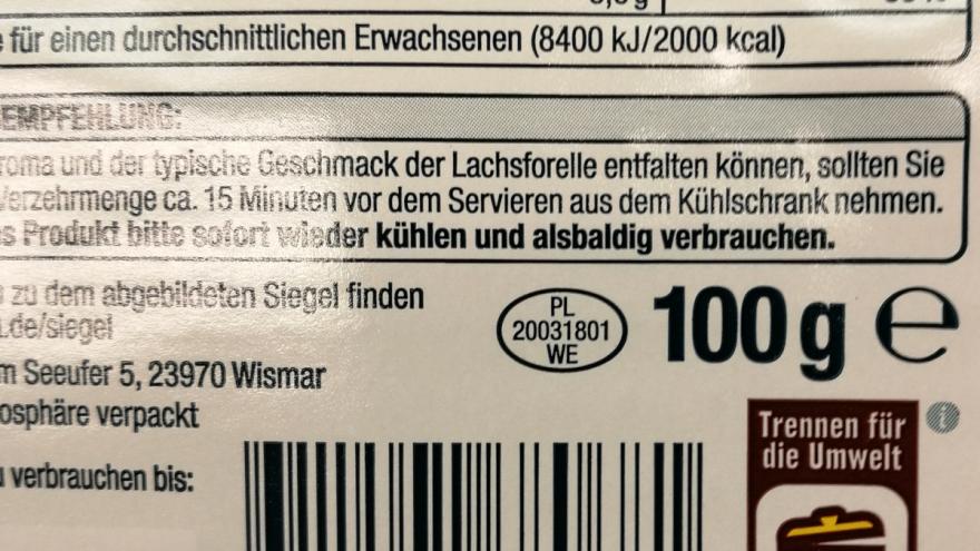 Nennfüllmenge auf einer Verpackung