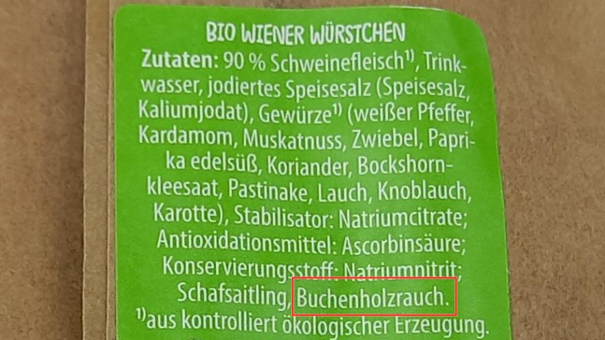 Zutatenliste Wiener Würstchen mit Buchenholzrauch