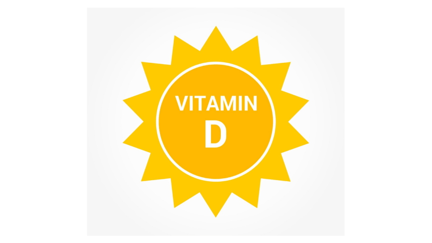Die Grafik einer Sonne mit der Aufschrift Vitamin D