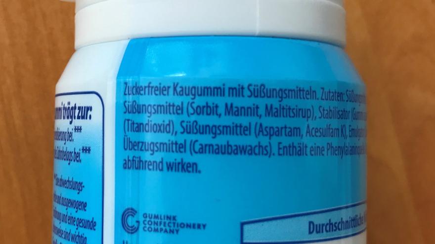 Sorbithaltiger Kaugummi
