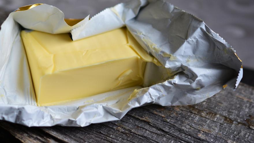 Butterpäckchen geöffnet