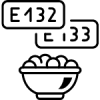 Das Icon zeigt eine Schüssel mit E-Nummern darüber